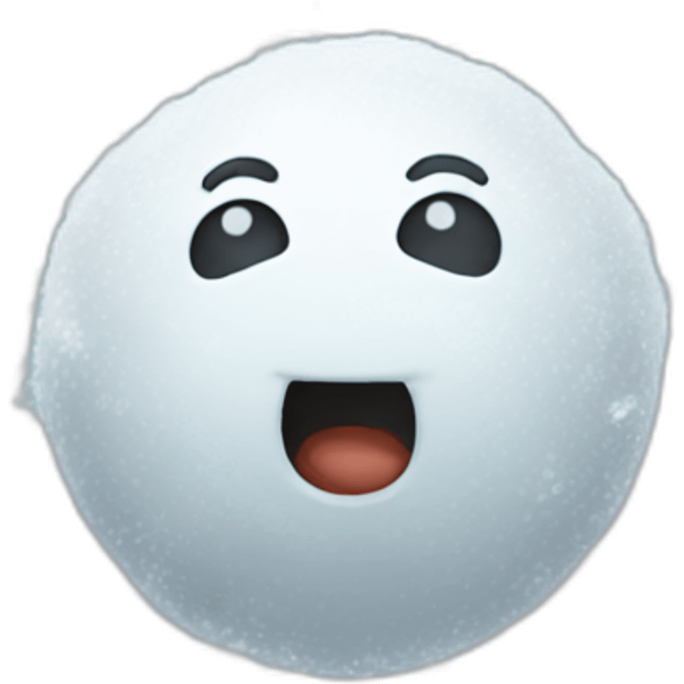 a snowball thrown emoji