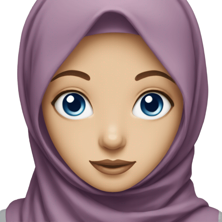 Blue-eyed girl in a hijab emoji