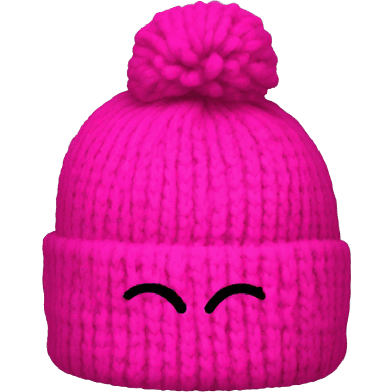 hot pink beanie  emoji