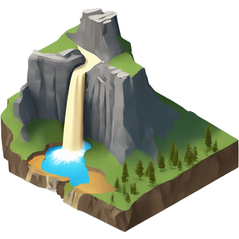 Yellowstone National Park isometric emoji