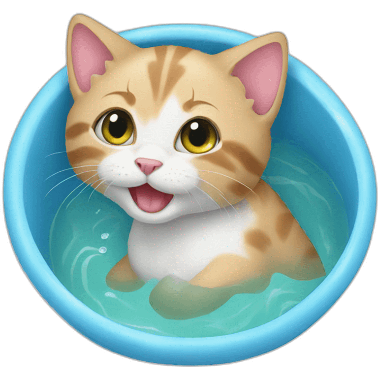 kitten bathing emoji