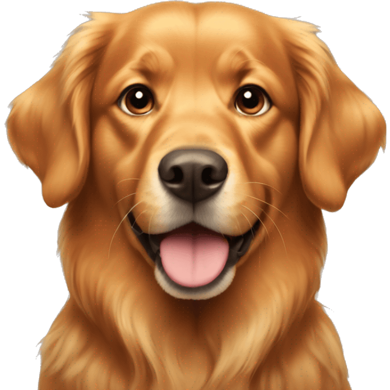 Red golden retriever emoji