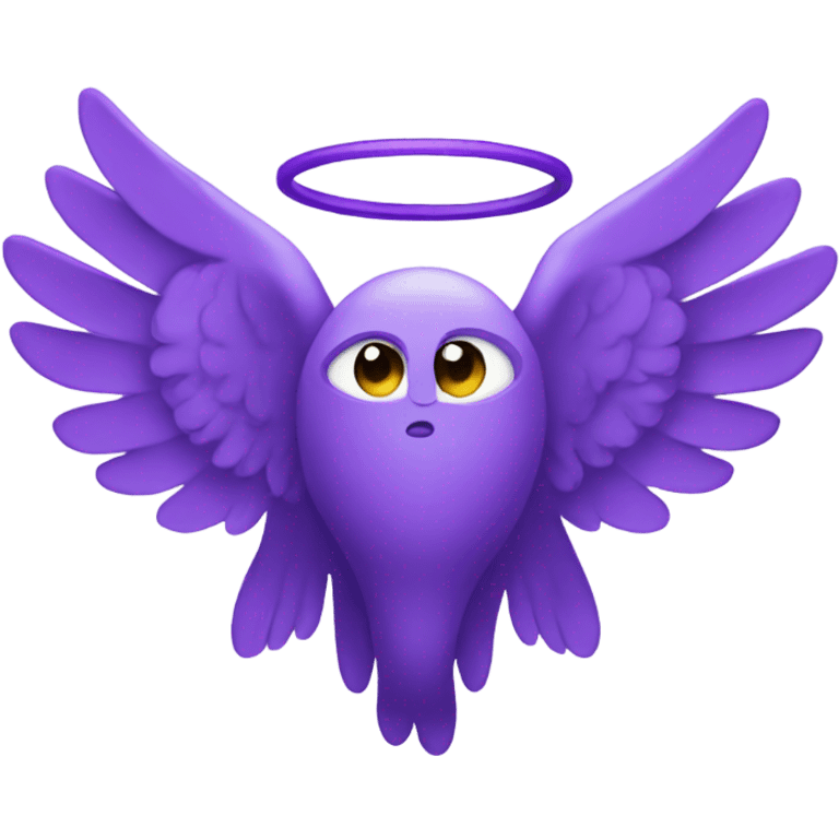 Purple R with halo and wings  emoji