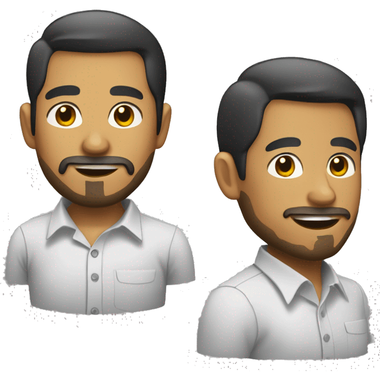 filipino man with beard and dress shirt emoji