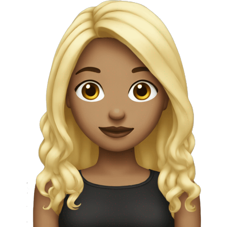 Black heart blonde girl emoji