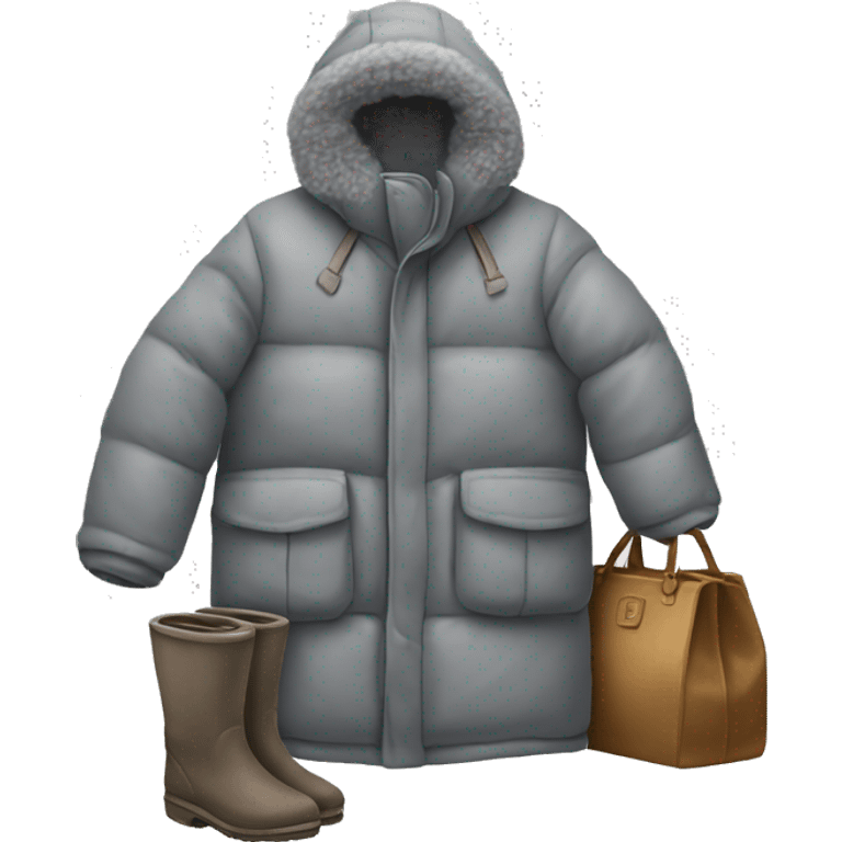 grey winter belongings  emoji