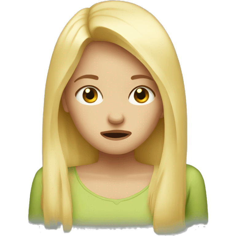 crying blonde girl emoji