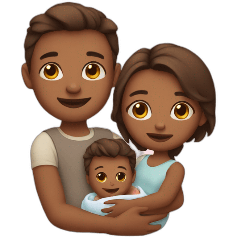 couple with baby emoji