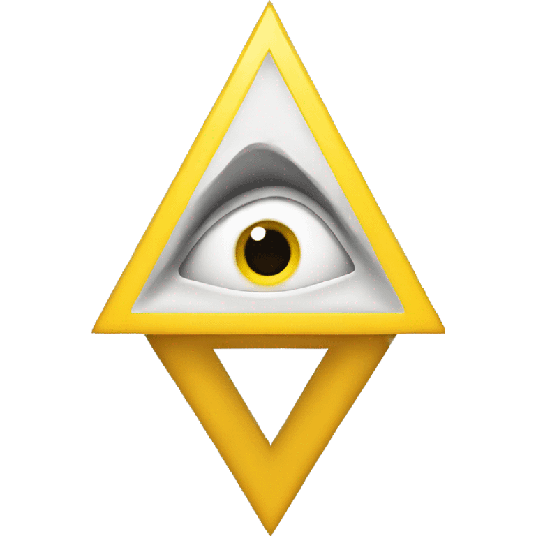 eye in a yellow triangle emoji