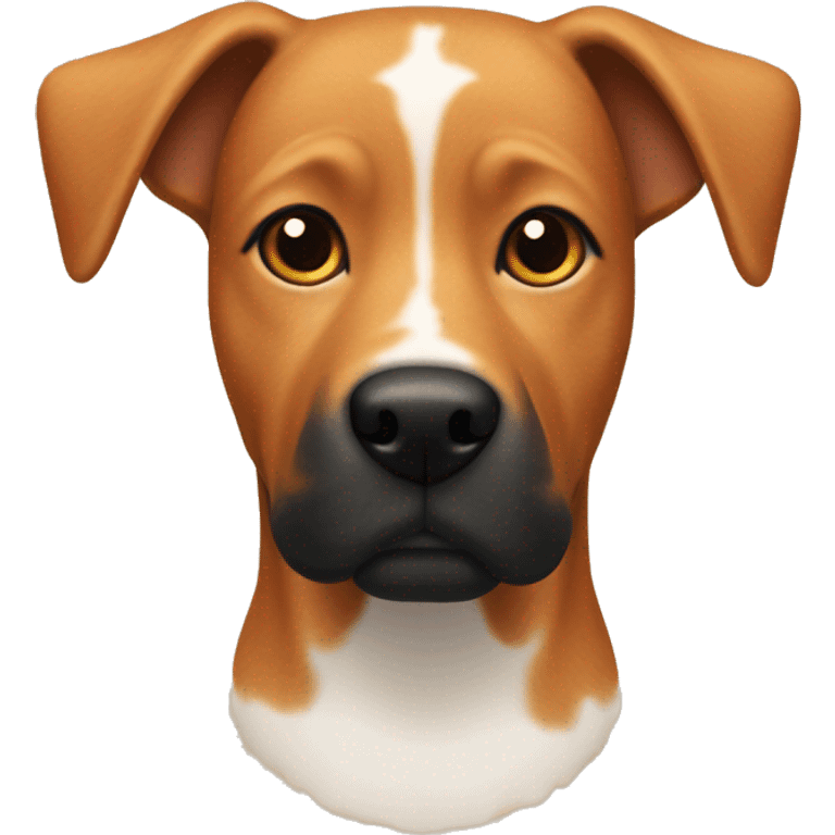 Ginger dog with black upright ears and black muzzle emoji