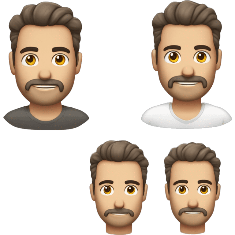  Faça um homem branco, sem barba e sem bigode, um homem que usa aparelho odontológico e que use óculos parafusado, esse homem tem qu tero cabelo liso pro lado, e tem que estar com uma camisa lisa na cor roxa emoji