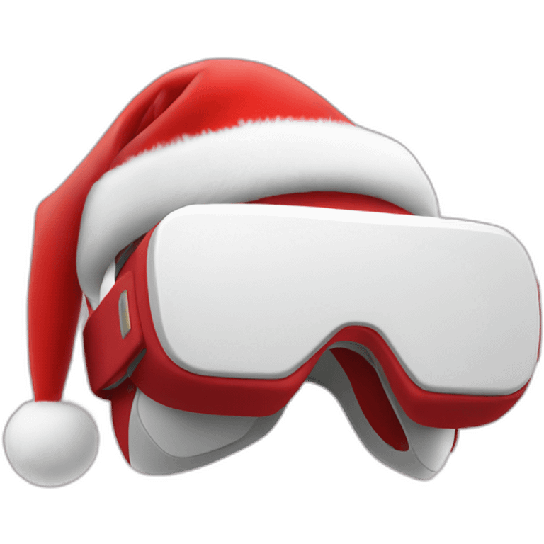 christmas hat vr headset emoji