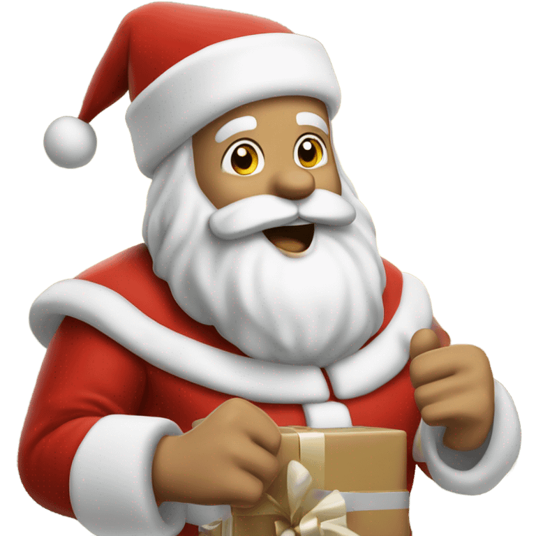 santa clause celebrating new years day 2025 emoji