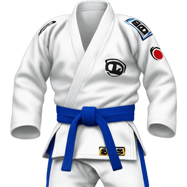 Jiujitsu gi with blue belt emoji