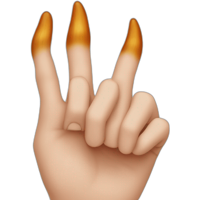 Finger bull horns emoji