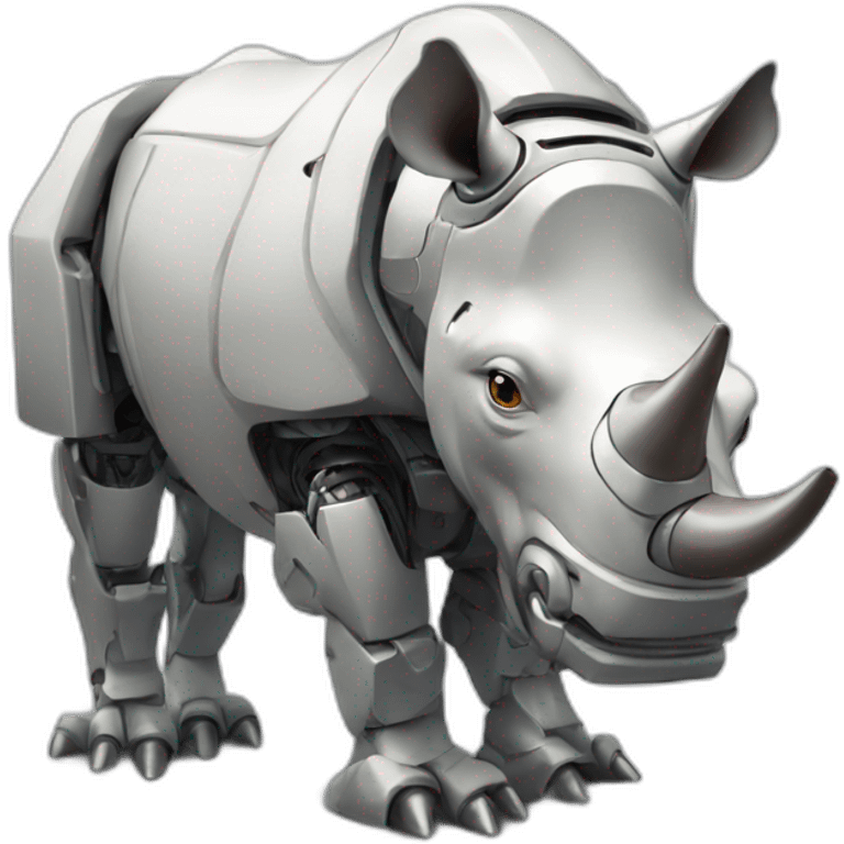 robotic rhinoceros emoji