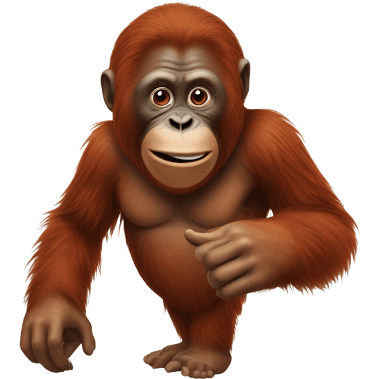 Orangutan￼ pointing with a finger  emoji