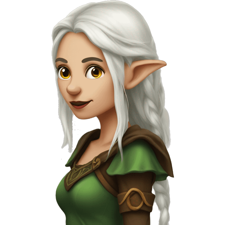 rogue female elf fantasy emoji