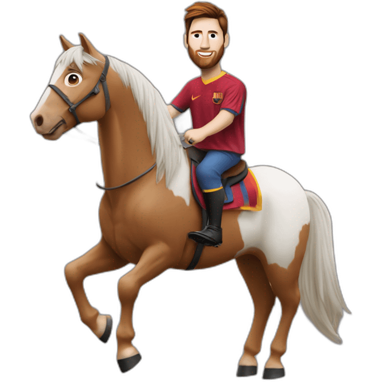 Messi sur  un cheval  emoji