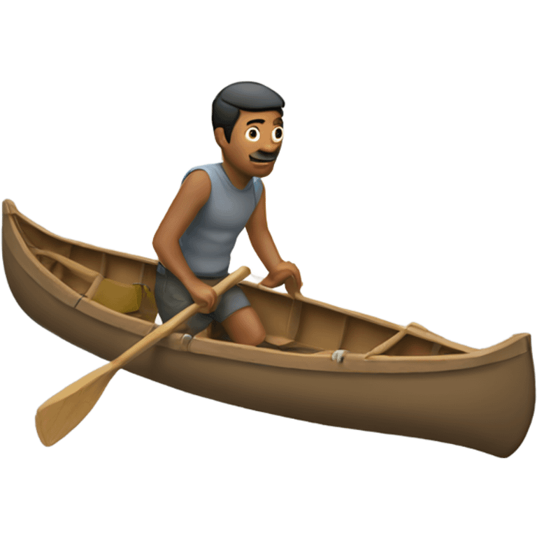 Portaging a canoe emoji