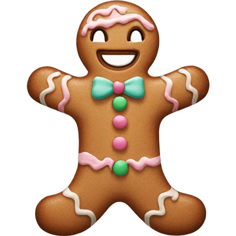 Pastel gingerbread man emoji