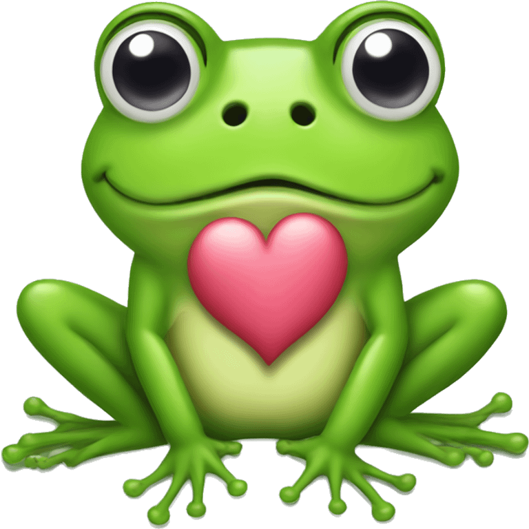 Frog with hearts emoji