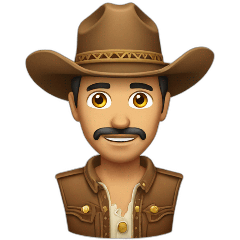 Vaquero en caballo y sombrero emoji