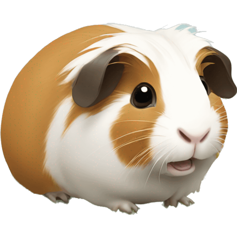 Guinea pig eating grass emoji