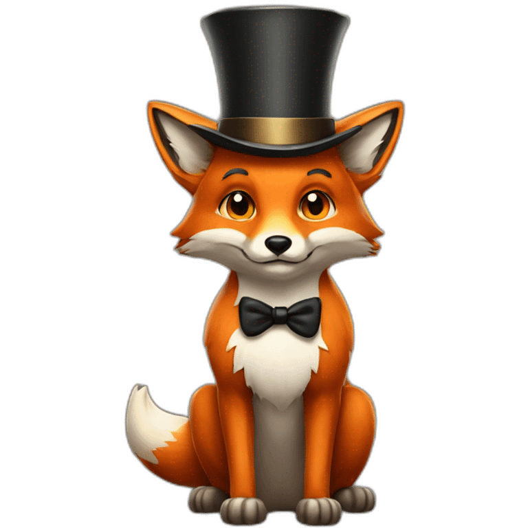 Fox with a tophat emoji