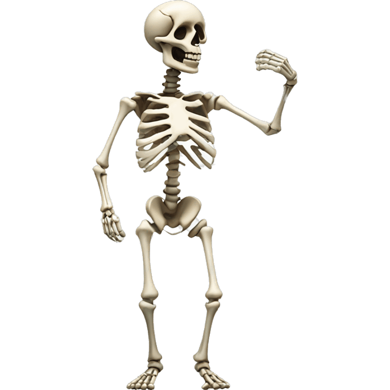 Skeleton shaking shoulder emoji