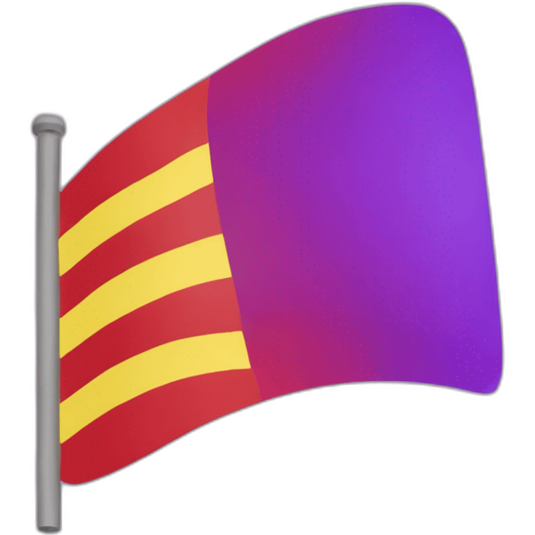 bandera con 3 franjas horizontales roja amarilla y violeta emoji