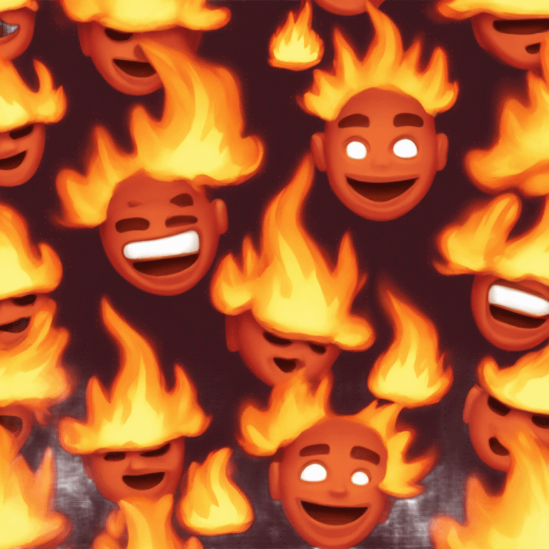 Fiery head emoji