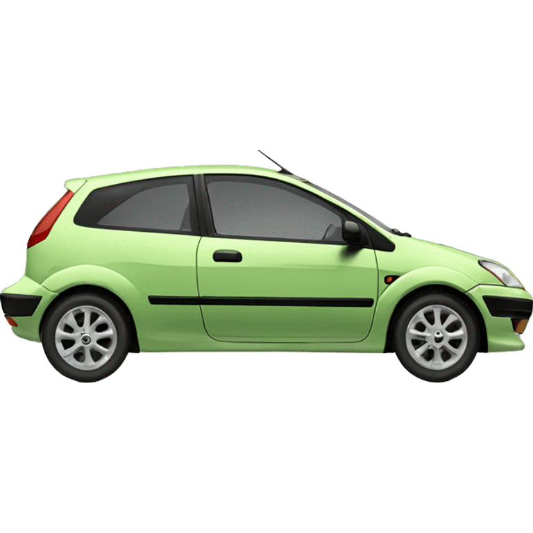 Pistacho color OLD ford fiesta car from 2010 emoji