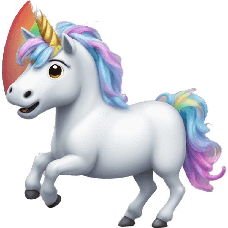 unicorn farting rainbow  emoji