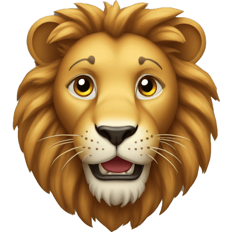 funny lion emoji