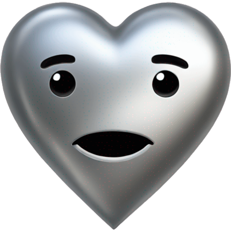 Metallic heart emoji