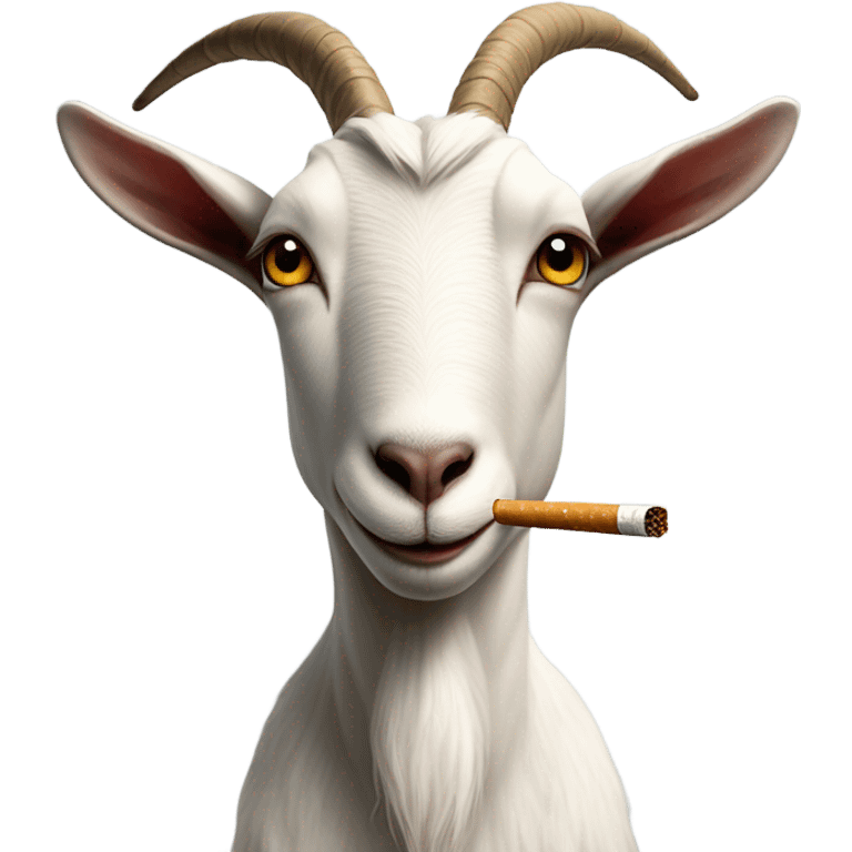 Goat smoke cigarettes  emoji