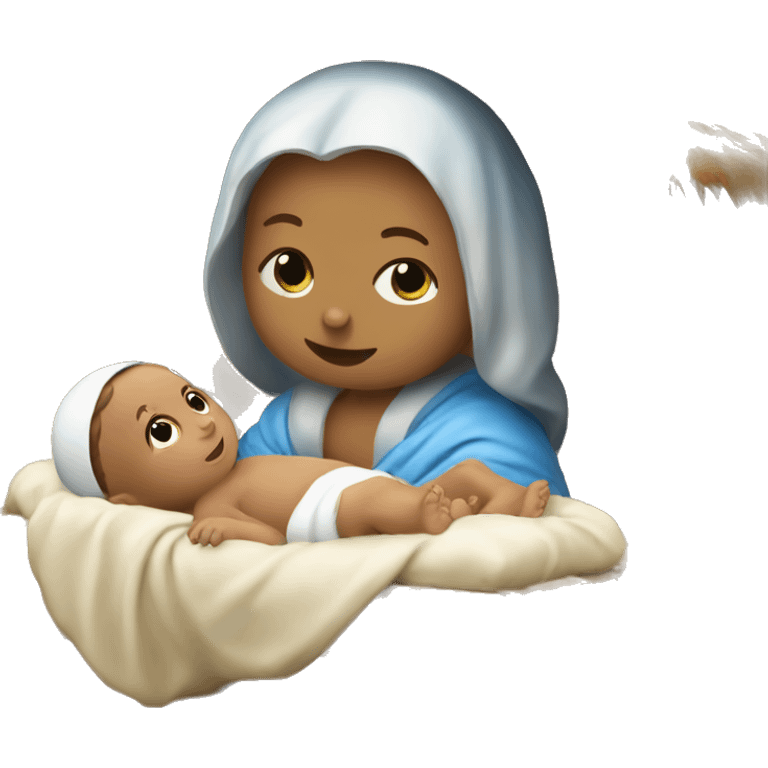 Baby jesus in the manger emoji