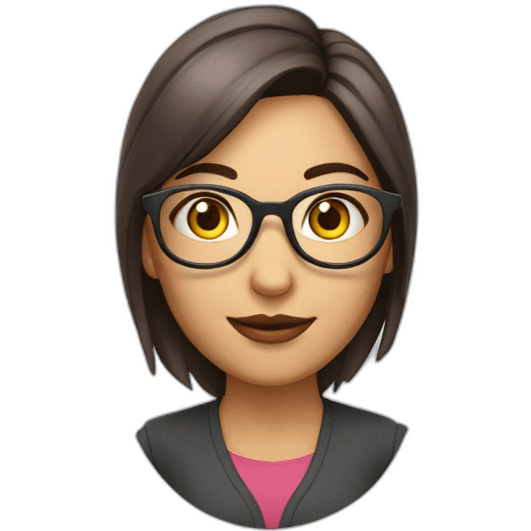 culina smart girl with reading glasses no books emoji