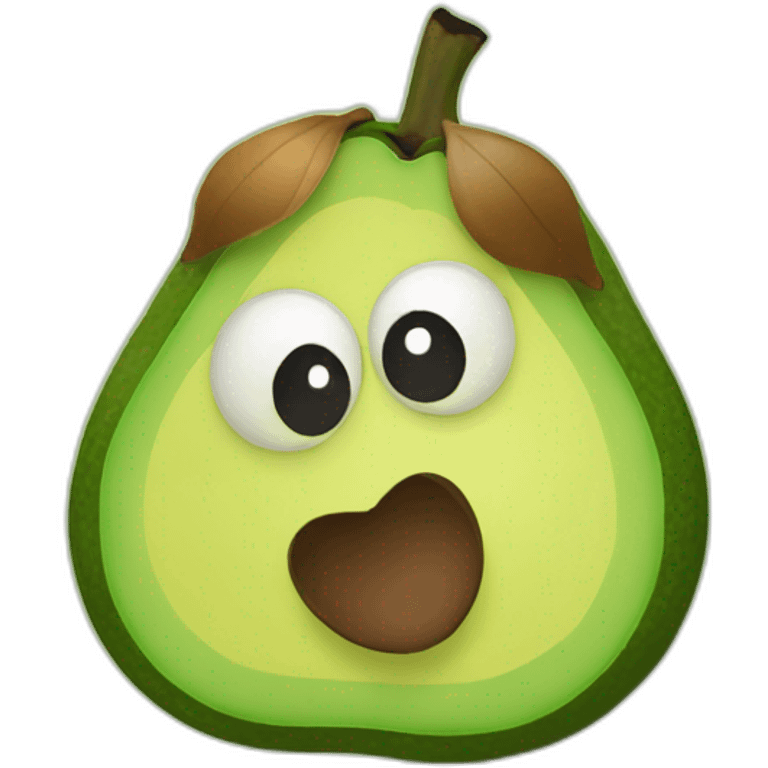 heart eyes emoji mbut it's an avocado emoji