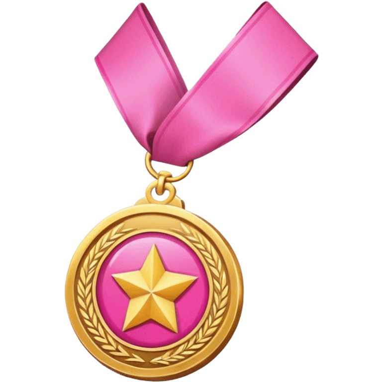 pink medal emoji