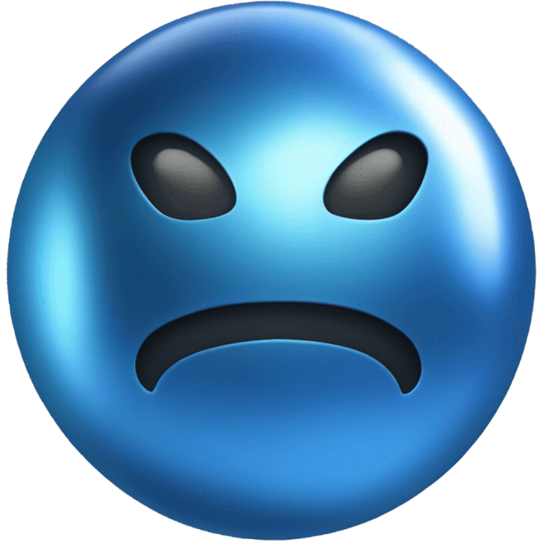 Blue shiny metallic orb emoji