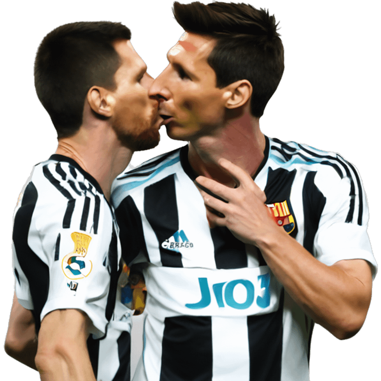 Lionel messi kissing cristiano ronaldo emoji