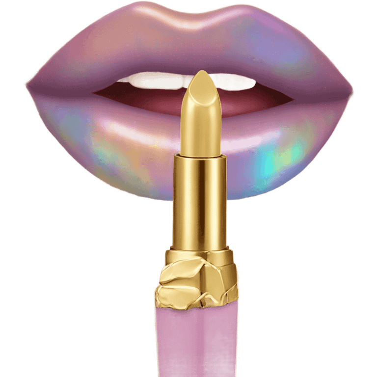 opal crystal lipstick gold tube 💄  emoji