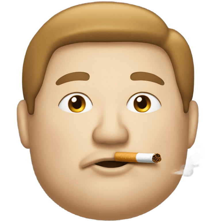 Fat guy smoking  emoji