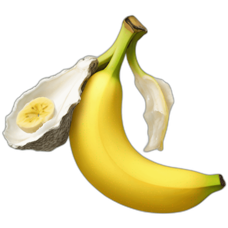 banana in an oyster emoji