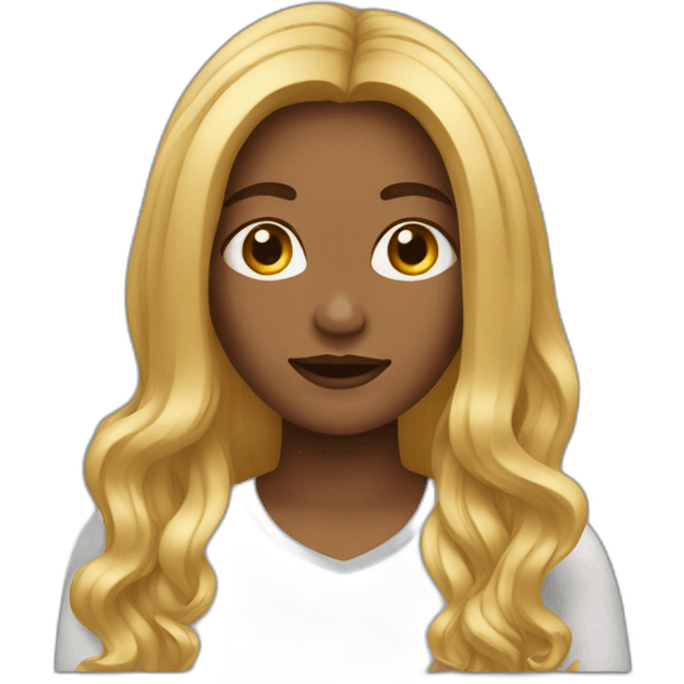 woman long hair emoji