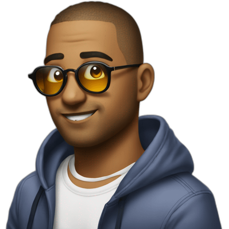 Bad bunny artist in a party emoji