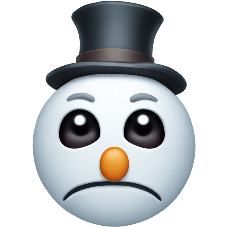 Mad snowman emoji