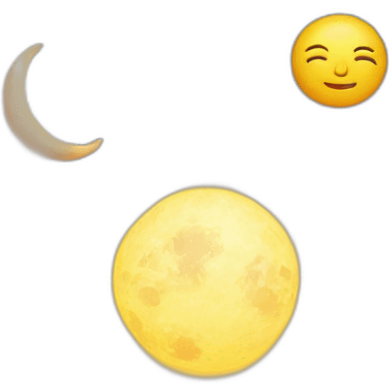 Sun with moon and sea emoji